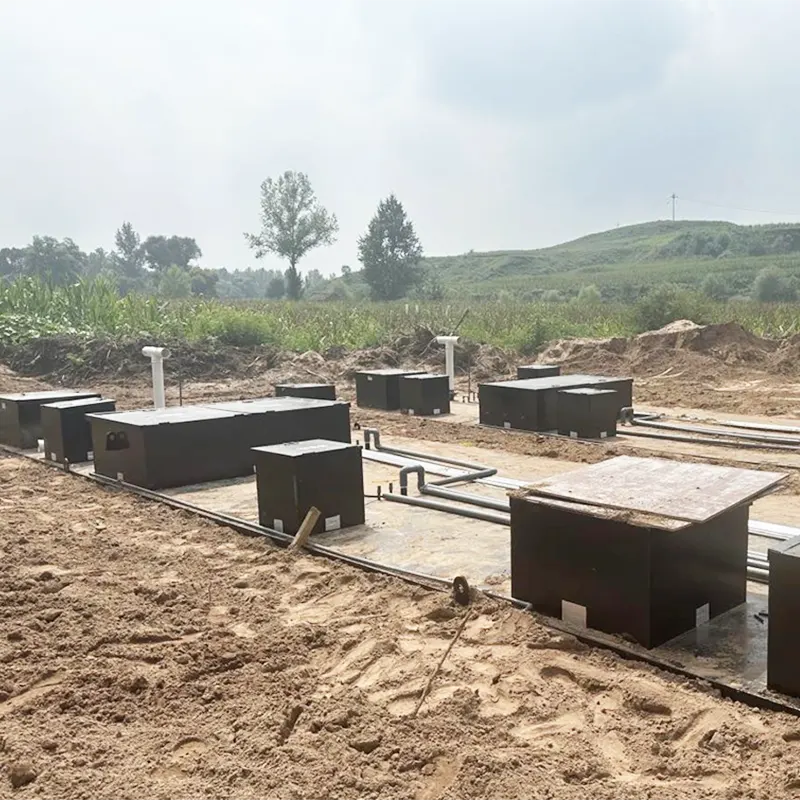 Estación de tratamiento centralizada a gran escala de aguas residuales domésticas enterradas